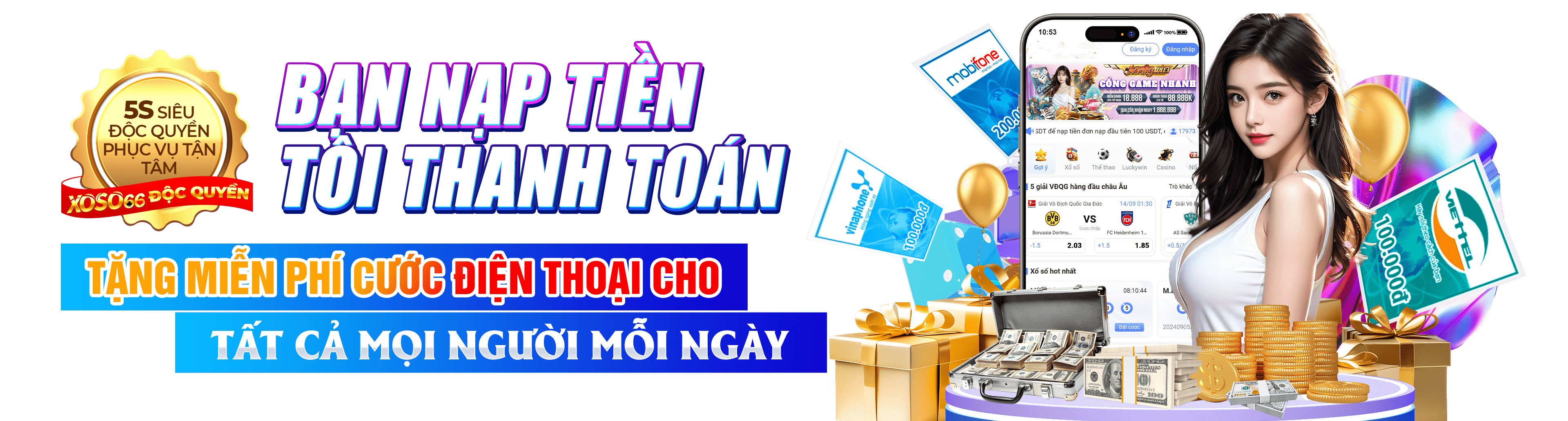 Hình ảnh quảng cáo của lucky88 hiển thị nền tảng và các lợi ích